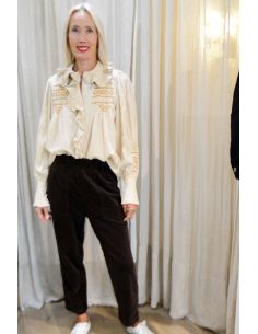 HOD Paris Pants YAEL velvet brownie