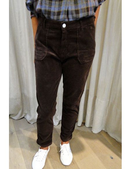 HOD Paris Pants TRESOR brownie cotton velvet
