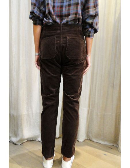 HOD Paris Pantalon TRESOR velours brownie
