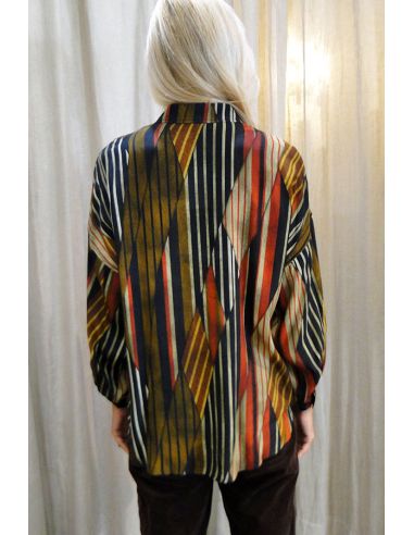 HOD Paris shirt kelly viscose stripe ambre