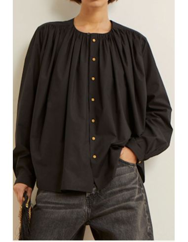 Laurence BRAS Blouse CALUMET bijoux maharadja noire