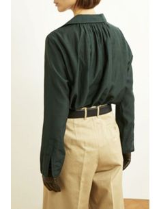 Laurence BRAS Blouse PRINCETONBIS vert foret 2
