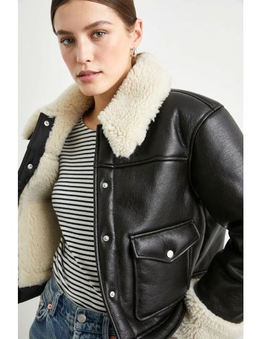 RAILS black IMANI faux leather jacket